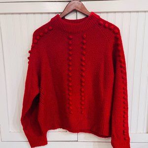 John + Jenn Red Bauble Pullover Crewneck Seater